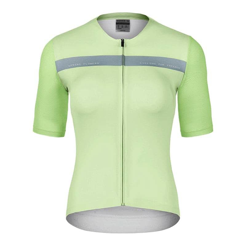 Sykkeltrøye dame Santic Azfa – pustende, refleks & full glidelås Santic Cycling Women's Short Jersey