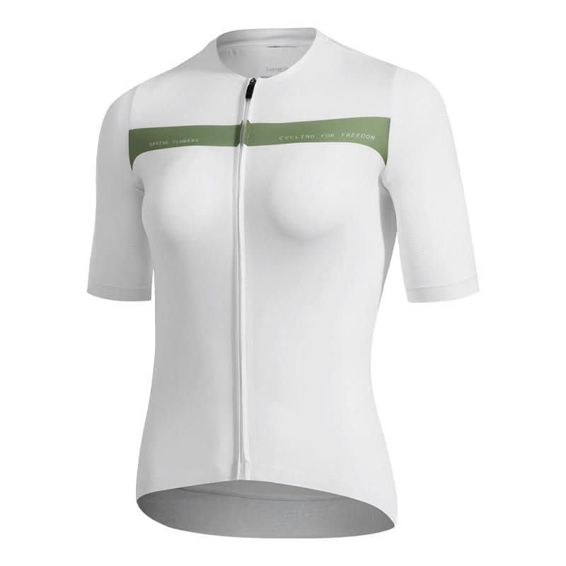 Sykkeltrøye dame Santic Azfa – pustende, refleks & full glidelås Santic Cycling Women's Short Jersey