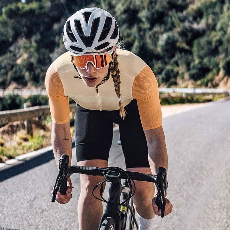 Sykkeltrøye dame Santic Azfa – pustende, refleks & full glidelås Santic Cycling Women's Short Jersey