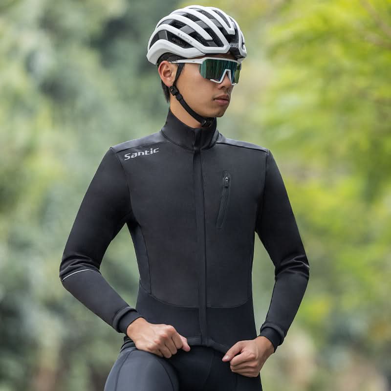 Santic Berg Men's Windproof Fleece Jersey Santic Cycling
