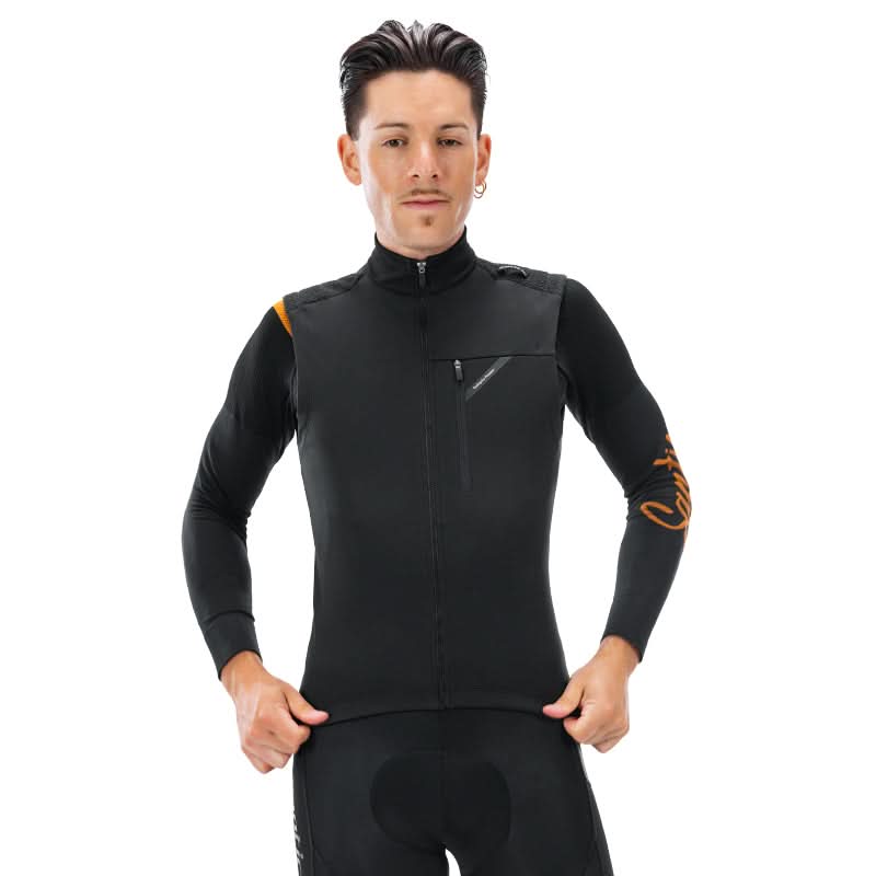 Santic Lacock – vindtett fleecevest | Lett & isolert pro‑fit sykkelvest santiccycling
