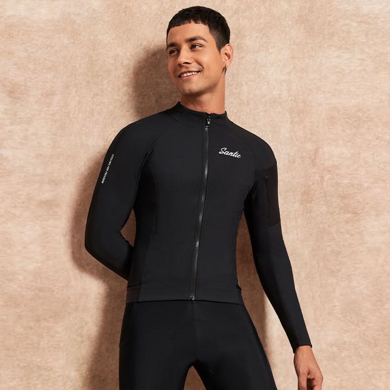 Santic Mochen herre sykkeljakke – vinter | Pro Fit | -2°C til 8°C | vindbeskyttende Santic Cycling Mens Jacket