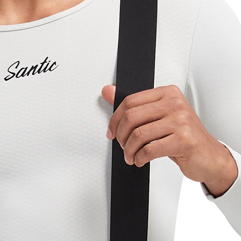 Santic Freedom Herre Bib-Tights med Elastic Interface® Pad – Lange Sykkeltights for 6+ Timers Komfort Santic Cycling Men's Bib Tights