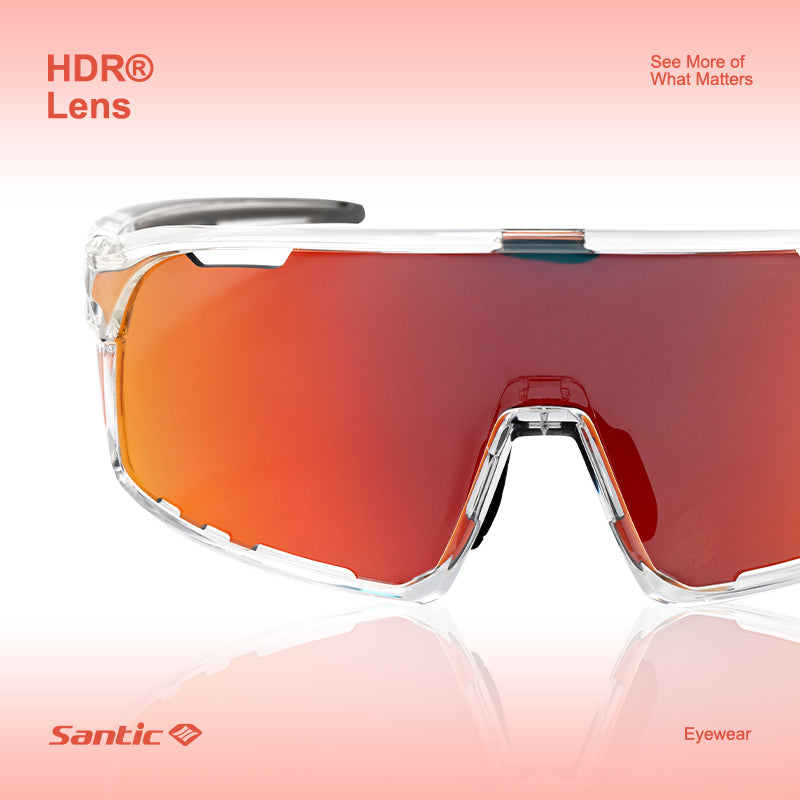 Santic QY Elite Sykkelbriller – Aerodynamiske sportsbriller med lysjustering og antidugg Gear & Grin