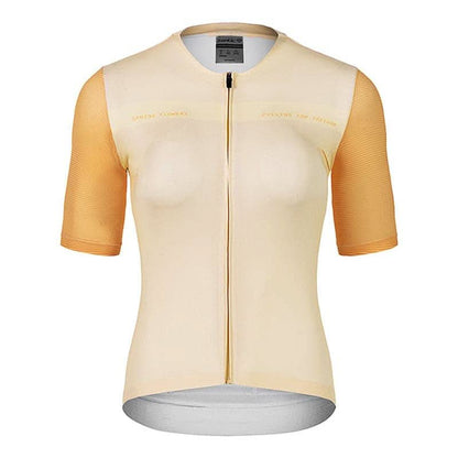Sykkeltrøye dame Santic Azfa – pustende, refleks & full glidelås Santic Cycling Women's Short Jersey