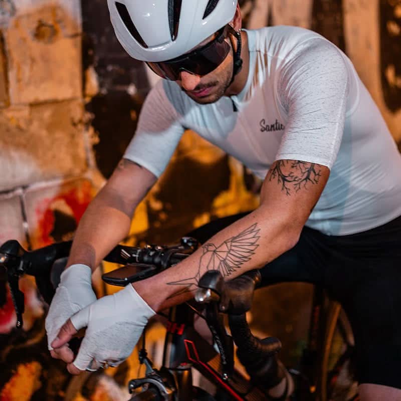 Santic Byron Integrated Reflective Gloves santiccycling