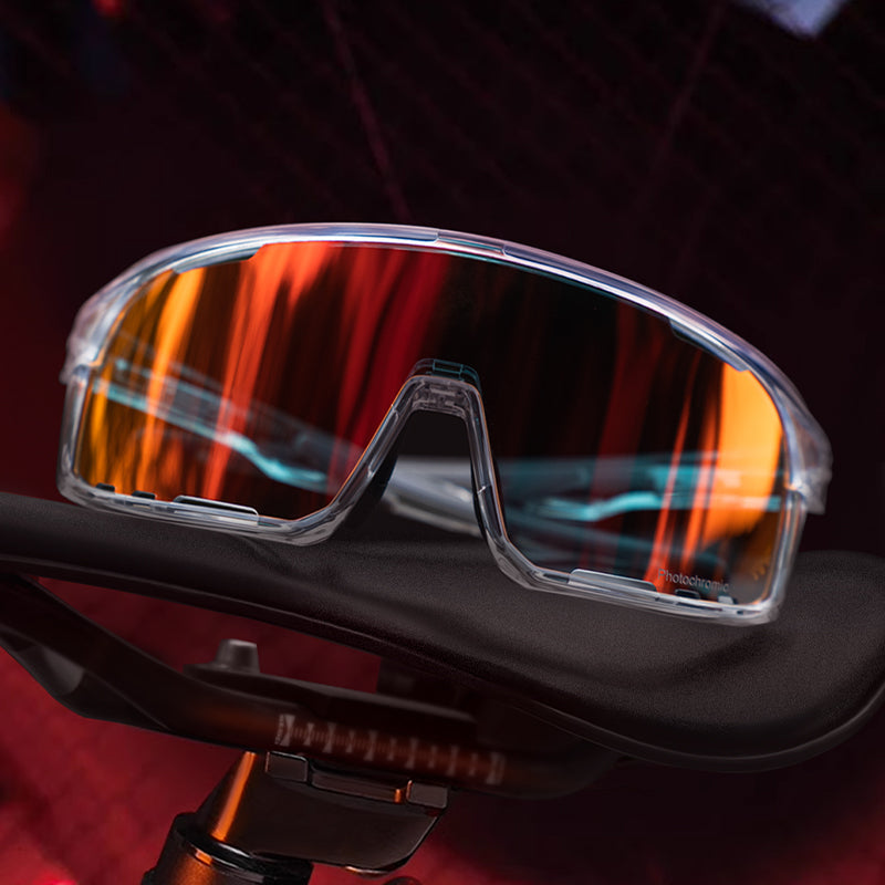 Santic QY Elite Sykkelbriller – Aerodynamiske sportsbriller med lysjustering og antidugg Gear & Grin