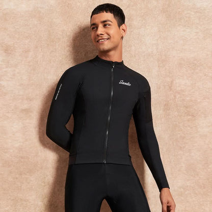 Santic Mochen herre sykkeljakke – vinter | Pro Fit | -2°C til 8°C | vindbeskyttende Santic Cycling Mens Jacket