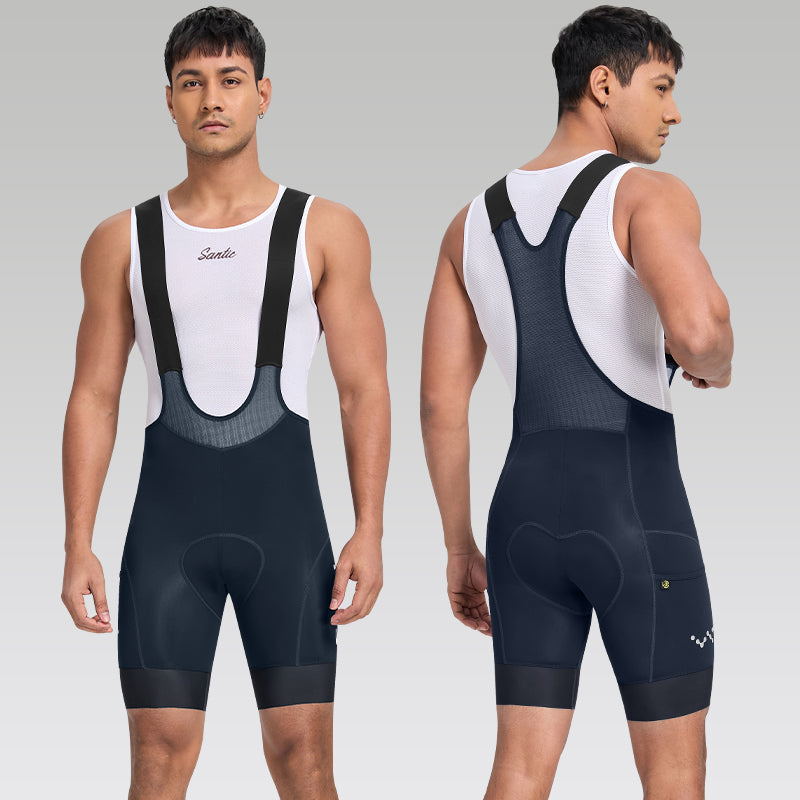 Santic Sparta Sykkelbukse Herre – Ergonomisk Bib Shorts for Langtur Santic Cycling Men's Bib Tights