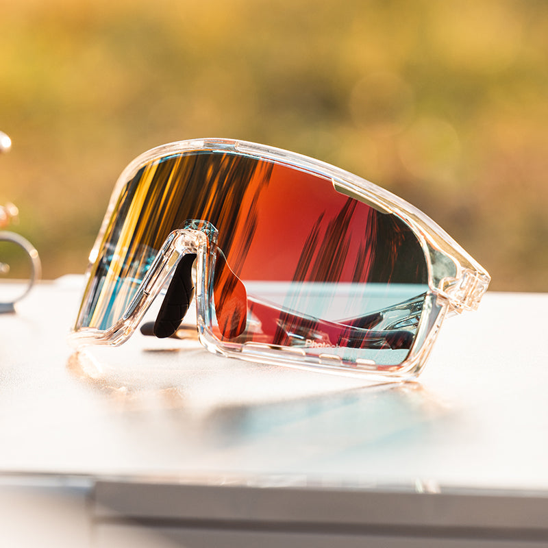 Santic QY Elite Sykkelbriller – Aerodynamiske sportsbriller med lysjustering og antidugg Gear & Grin