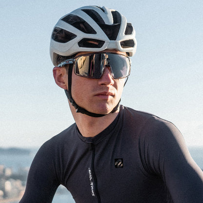 Santic QY Elite Sykkelbriller – Aerodynamiske sportsbriller med lysjustering og antidugg Gear & Grin