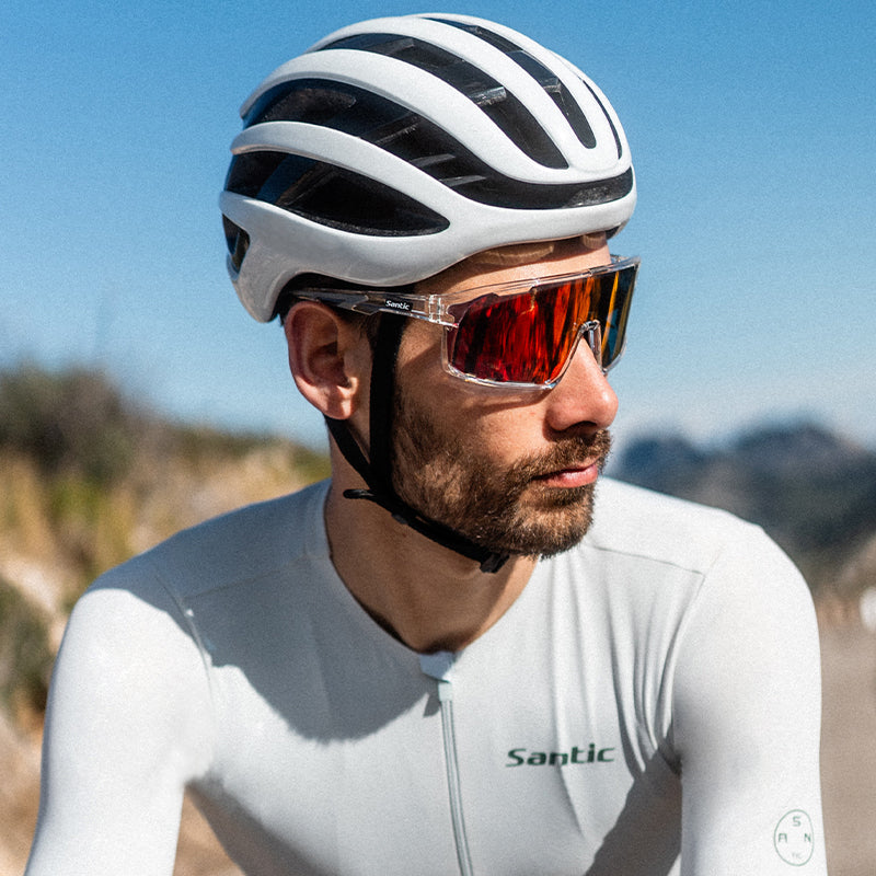 Santic QY Elite Sykkelbriller – Aerodynamiske sportsbriller med lysjustering og antidugg Gear & Grin